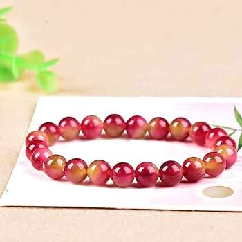 Amazon.co.jp: 風水 富のブレスレット 天然翡翠 スイカ カルセドニー